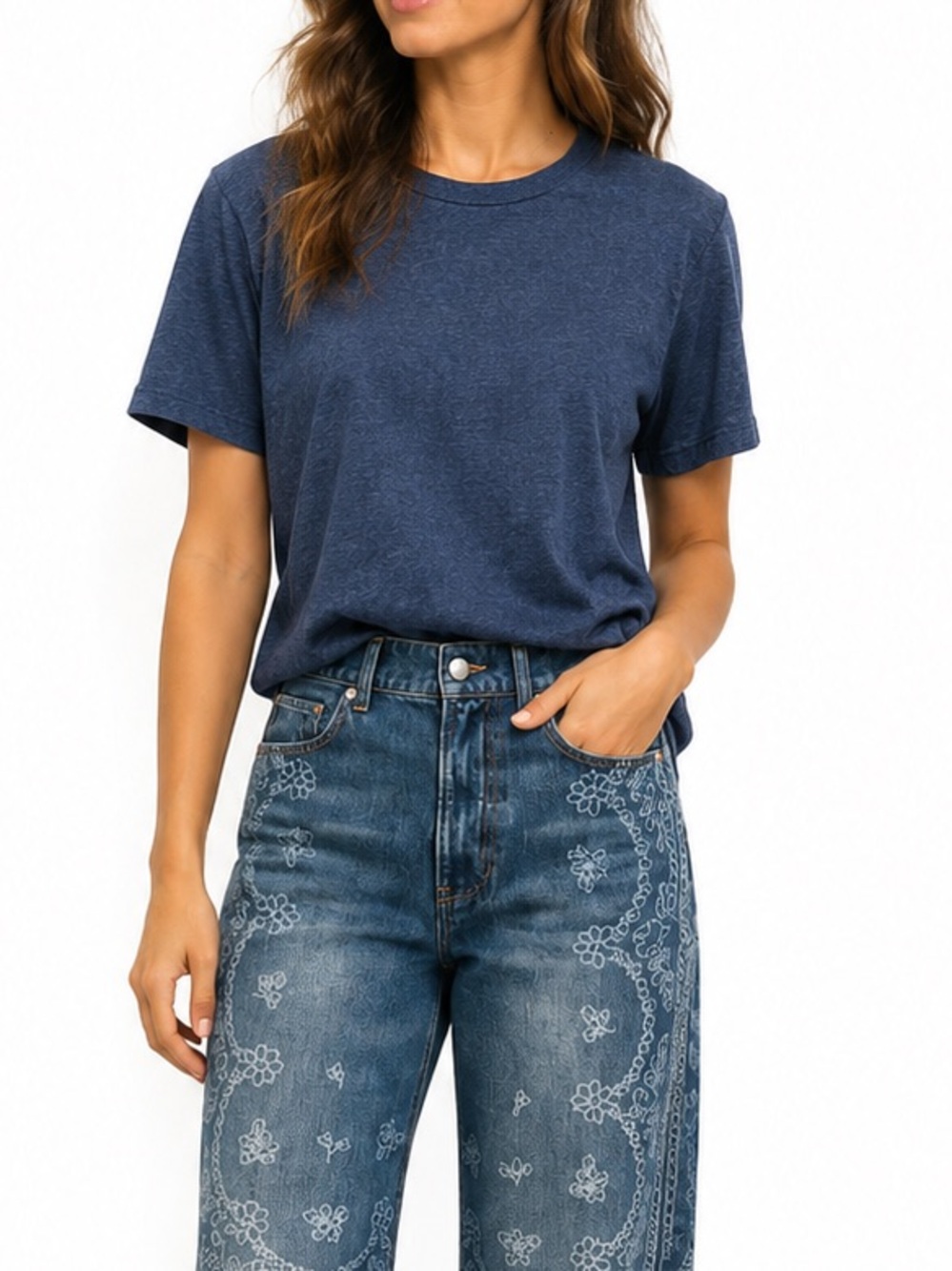 J.Crew Washed Navy Tee Women’s SZ SM | Preppy | Make Offer